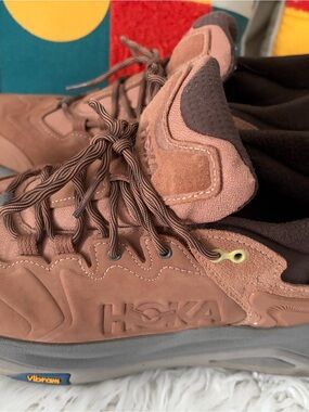 Hoka One One Kaha 3 Gore-Tex Brown and Blue  Trail Shoe